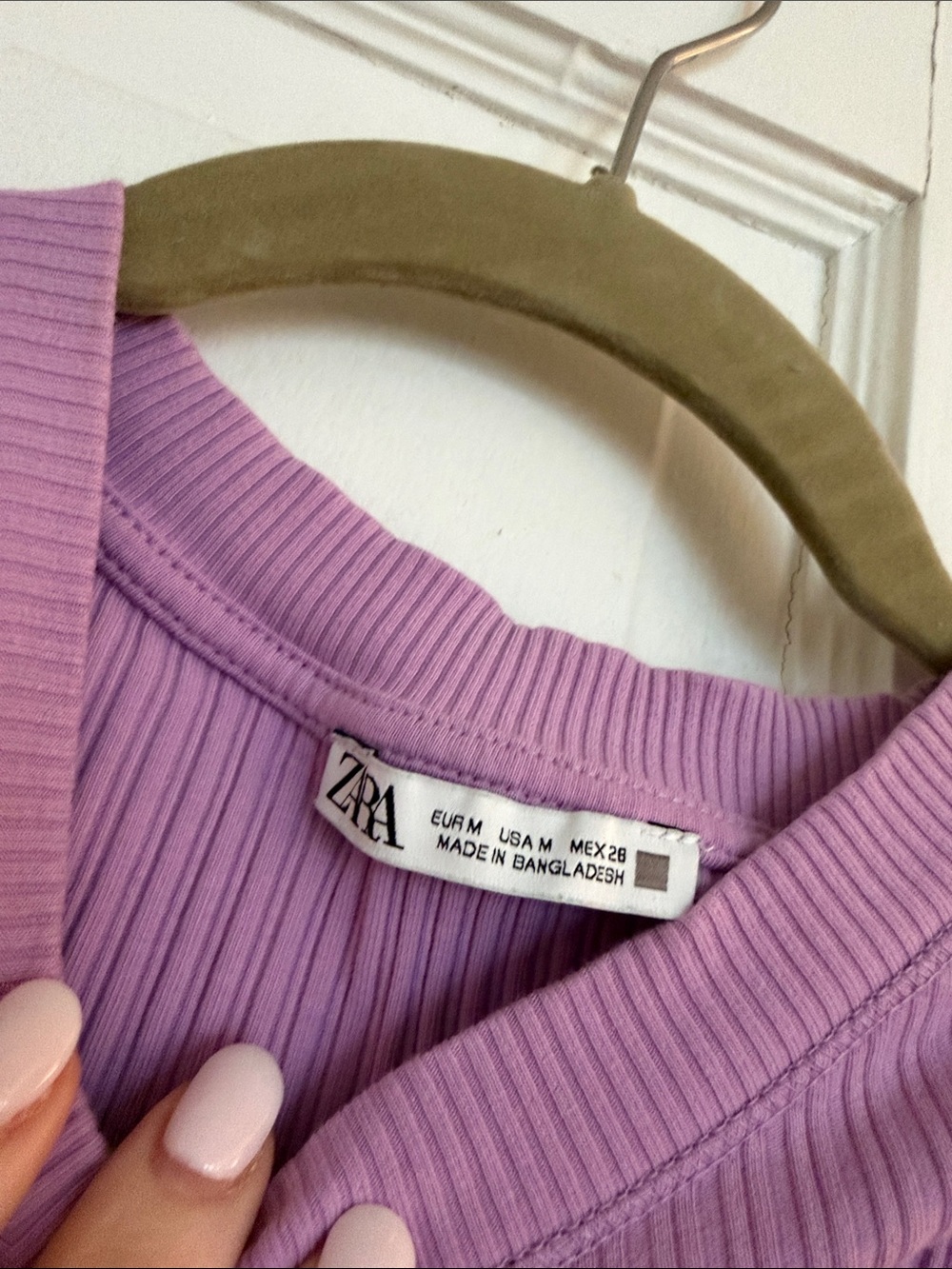 Zara Ribbed Tank Top - Lavender - Picture 2 of 3